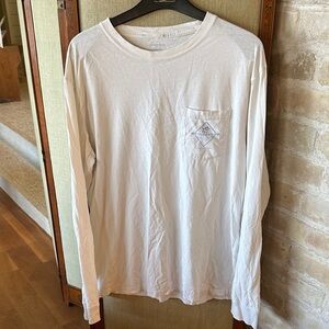Men's Southern Tide St. Bernard Sports Texas Size L White LongSleeve Shirt